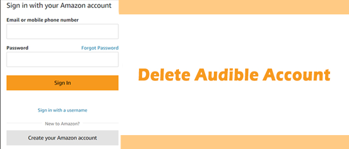 how to delete audible account