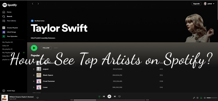 how to see top artists on spotify
