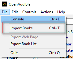 import audible books to openaudible