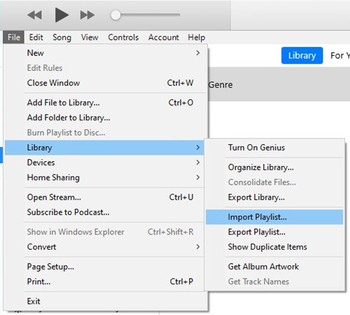 import playlist itunes