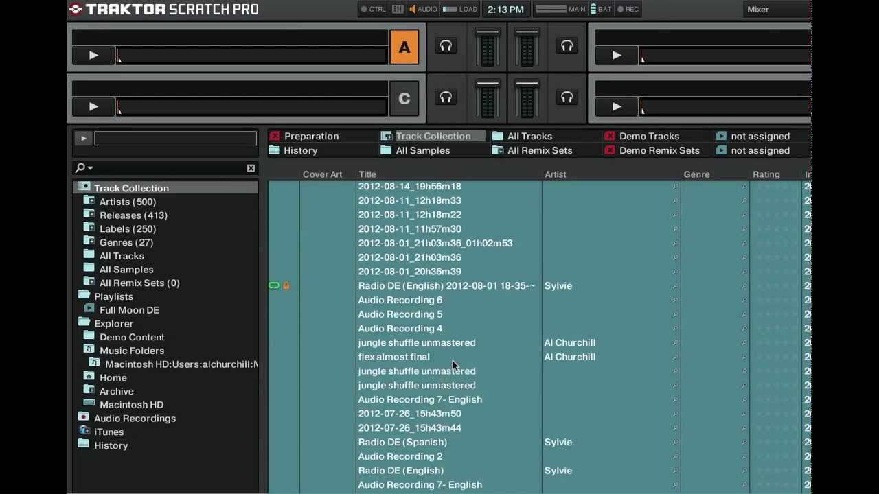 import apple music songs to traktor