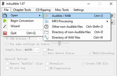 inaudible converter open audible