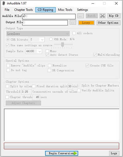 inaudible converter interface