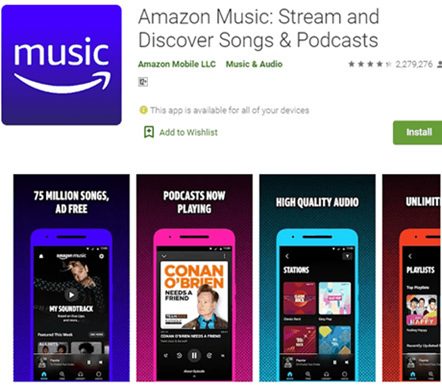 install amazon music app on android phone