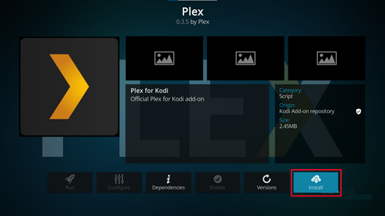 install plex for kodi