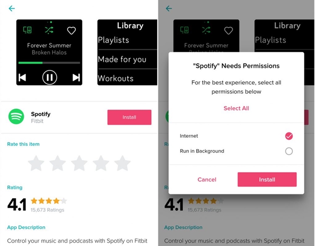 spotify to fitbit
