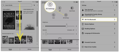 internet connection on kindle devices