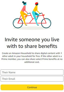 invite amazon household members