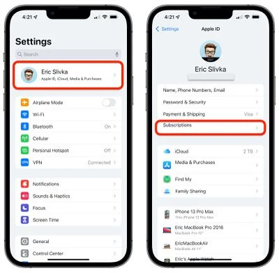 ios cancel subscriptions