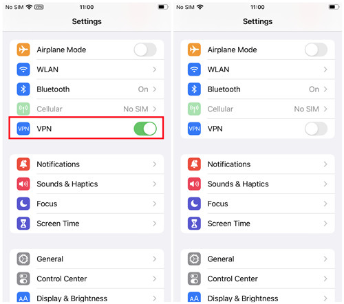 ios disable vpn settings