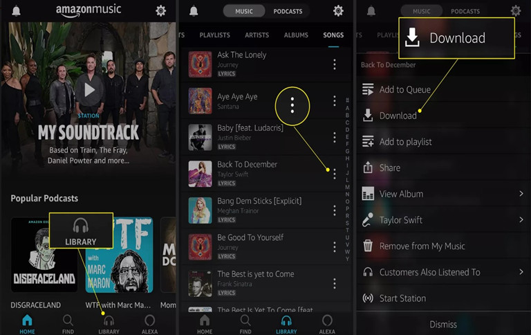 download music from Amazon for iOS devices