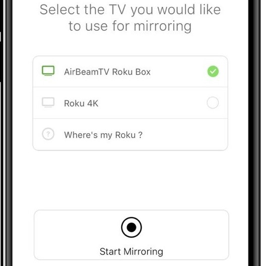 ios devices mirror roku
