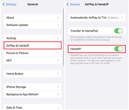 ios general airplay handoff handoff