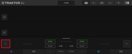 ipad traktor dj 2 add button