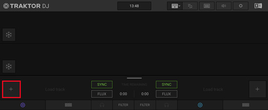 ipad traktor add button