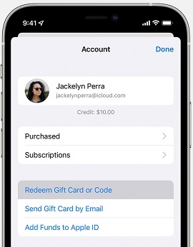 iphone redeem gift card