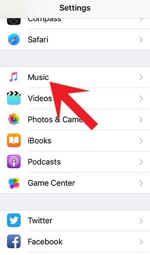 iphone setting music