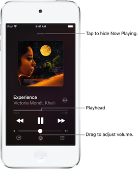 ipod touch apple music control playback