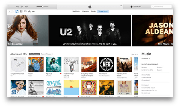 new flattened design of itunes 12