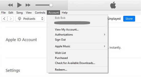 itunes account apple id