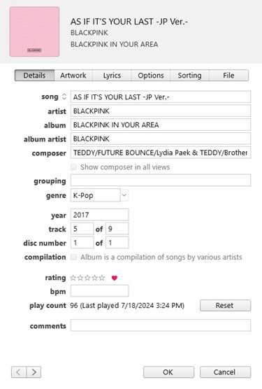 itunes apple music song song info details