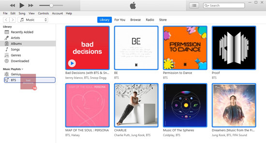 itunes create a playlist