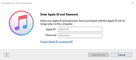 itunes deauthorize computer