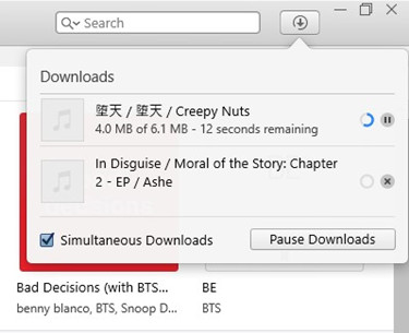 itunes download process