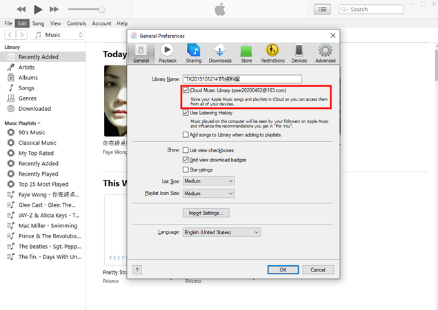 itunes icloud library
