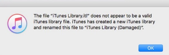 itunes library error