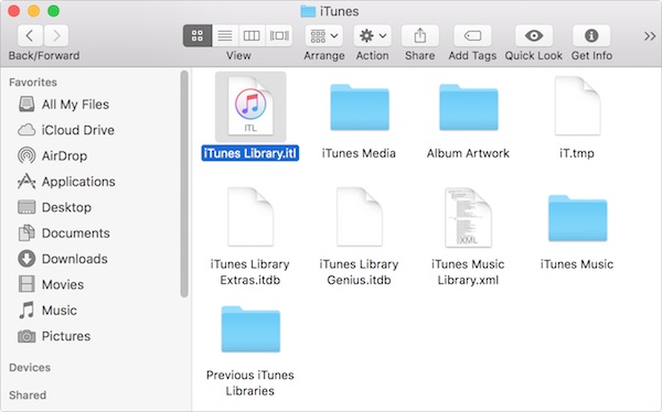 replace itunes library