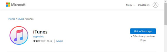 itunes microsoft store
