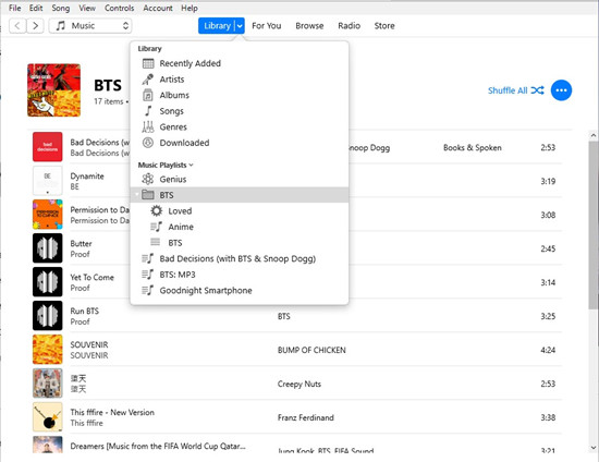 itunes music folder