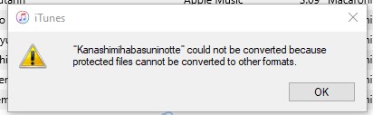 itunes protected file not converted
