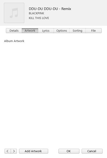 itunes song info artwork add artwork