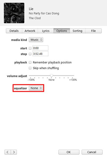 itunes song info equalizer