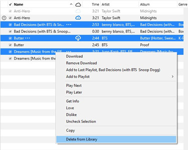 itunes songs duplicates delete from library