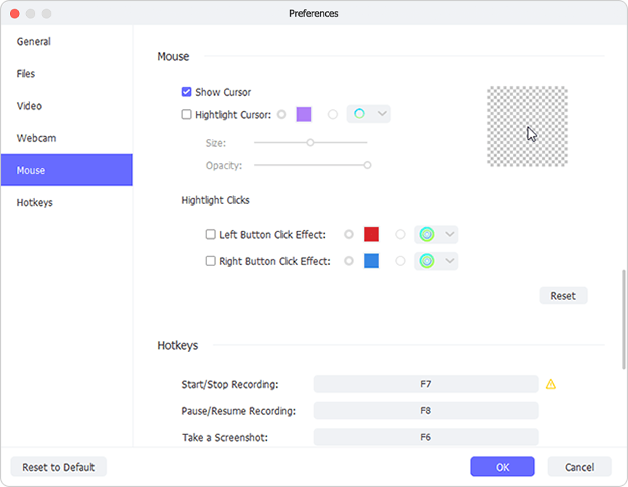 recording settings mac