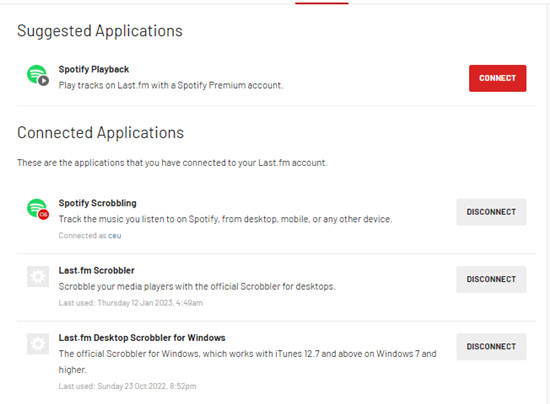 disconnect last.fm spotify