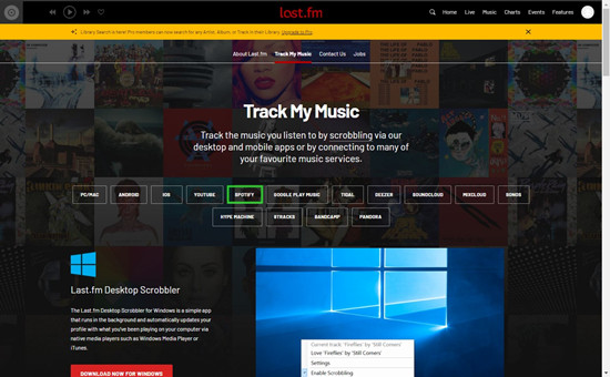 last fm track spotify music