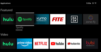 launch spotify on xfinity