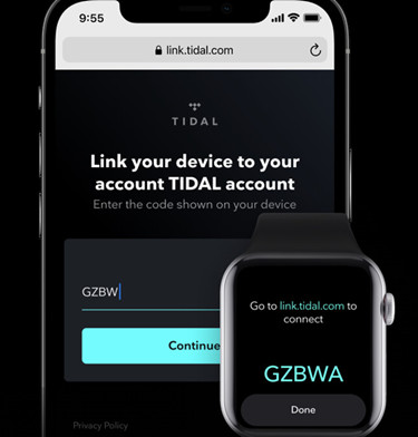 link apple watch to tidal account