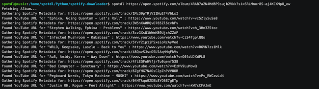 linux spotdl download an album