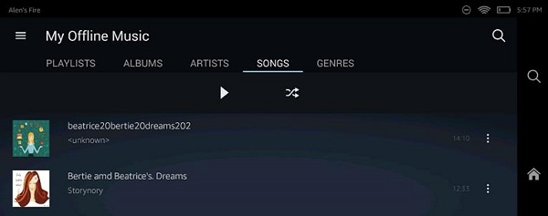 listen to audible on kindle fire