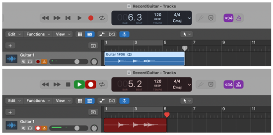 logic pro record audio track