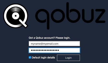 login qobuz for linux with bubbleupnpserver