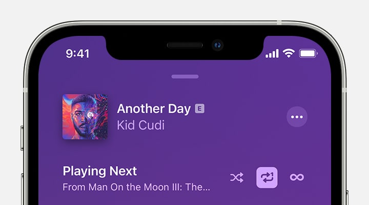 repeat button in apple music on iphone