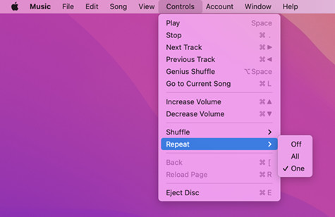 mac music control repeat