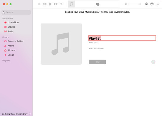 mac music create new playlist