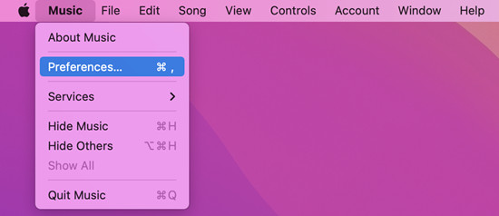 mac music preferences